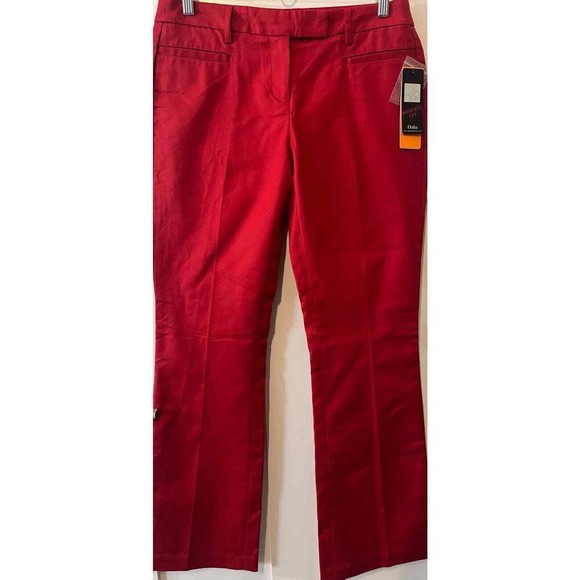 New Dalia Collection Modern Fit Boot Leg‎ pants Size 6 Red - Picture 1 of 11